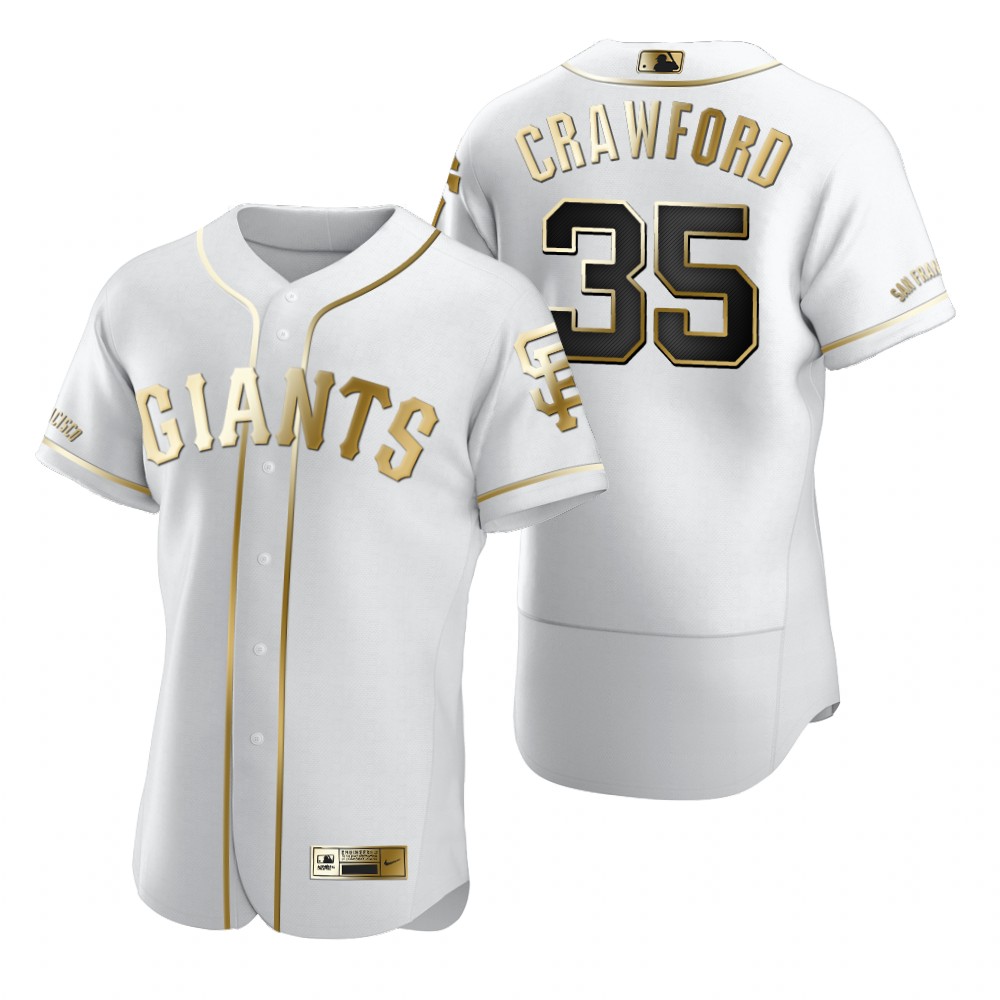 San Francisco Giants #35 Brandon Crawford White Nike Men's Authentic Golden Edition MLB Jersey San Francisco Giants #35 Brandon Crawford White Nike Men's Authentic Golden Edition MLB Jersey