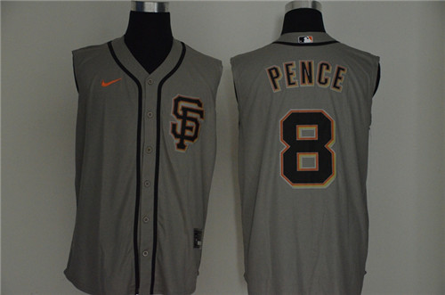 Giants 8 Hunter Pence Gray Nike Cool Base Sleeveless Jersey Giants 8 Hunter Pence Gray Nike Cool Base Sleeveless Jersey