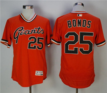 Giants #25 Barry Bonds Orange Flexbase Authentic Collection Cooperstown Stitched MLB Jersey Giants #25 Barry Bonds Orange Flexbase Authentic Collection Cooperstown Stitched MLB Jersey