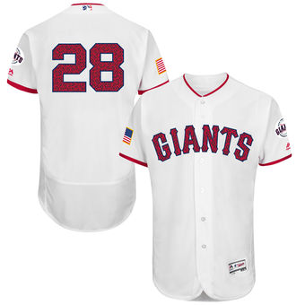 San Francisco Giants Buster Posey Majestic Fashion Stars & Stripes FlexBase Player Jersey - White San Francisco Giants Buster Posey Majestic Fashion Stars & Stripes FlexBase Player Jersey - White