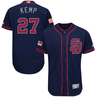 San Diego Padres Matt Kemp Majestic Fashion Stars & Stripes FlexBase Player Jersey - Navy San Diego Padres Matt Kemp Majestic Fashion Stars & Stripes FlexBase Player Jersey - Navy