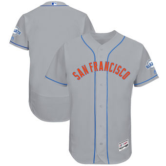 Men's San Francisco Giants Majestic Gray Father's Day FlexBase Team Jersey Men's San Francisco Giants Majestic Gray Father's Day FlexBase Team Jersey