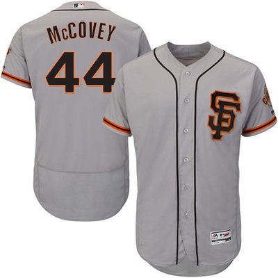 Giants #44 Willie McCovey Grey Flexbase Authentic Collection Road 2 Stitched MLB Jersey Giants #44 Willie McCovey Grey Flexbase Authentic Collection Road 2 Stitched MLB Jersey