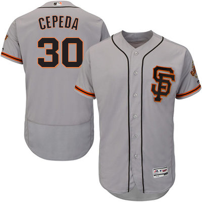 Giants #30 Orlando Cepeda Grey Flexbase Authentic Collection Road 2 Stitched MLB Jersey Giants #30 Orlando Cepeda Grey Flexbase Authentic Collection Road 2 Stitched MLB Jersey