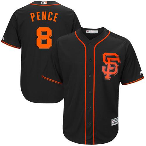 Giants #8 Hunter Pence Black Alternate New Cool Base Stitched MLB Jersey Giants #8 Hunter Pence Black Alternate New Cool Base Stitched MLB Jersey