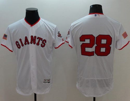 Giants #28 Buster Posey White Fashion Stars & Stripes Flexbase Authentic Stitched MLB jerseys Giants #28 Buster Posey White Fashion Stars & Stripes Flexbase Authentic Stitched MLB jerseys