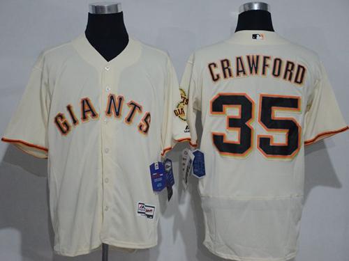 Giants #35 Brandon Crawford Cream Flexbase Authentic Collection Stitched MLB jerseys Giants #35 Brandon Crawford Cream Flexbase Authentic Collection Stitched MLB jerseys