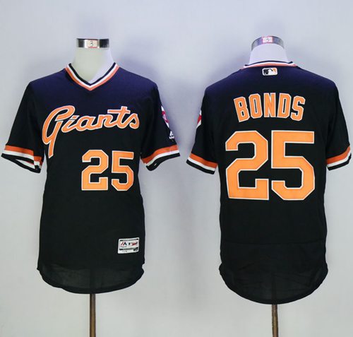 Giants #25 Barry Bonds Black Flexbase Authentic Collection Cooperstown Stitched MLB jerseys Giants #25 Barry Bonds Black Flexbase Authentic Collection Cooperstown Stitched MLB jerseys