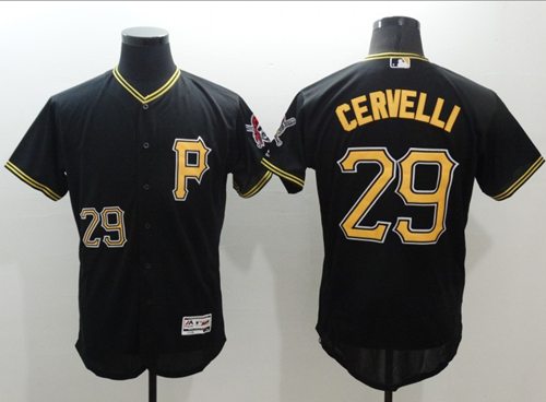 Pirates #29 Francisco Cervelli Black Flexbase Authentic Collection Stitched MLB Jersey Pirates #29 Francisco Cervelli Black Flexbase Authentic Collection Stitched MLB Jersey
