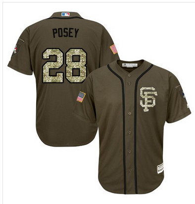 Giants #28 Buster Posey Green Salute to Service Stitched MLB Jersey Giants #28 Buster Posey Green Salute to Service Stitched MLB Jersey