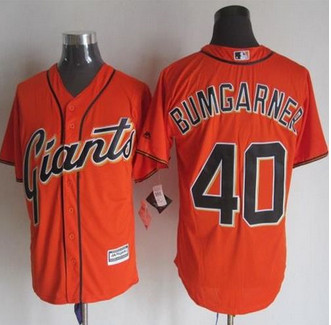 San Francisco Giants #40 Madison Bumgarner Orange Alternate New Cool Base Stitched Baseball Jersey San Francisco Giants #40 Madison Bumgarner Orange Alternate New Cool Base Stitched Baseball Jersey