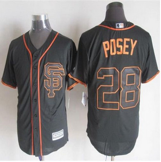 San Francisco Giants #28 Buster Posey Black Alternate New Cool Base Stitched Baseball Jersey San Francisco Giants #28 Buster Posey Black Alternate New Cool Base Stitched Baseball Jersey