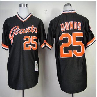 Mitchell And Ness San Francisco Giants #25 Barry Bonds Black Throwback Stitched Baseball Jersey Mitchell And Ness San Francisco Giants #25 Barry Bonds Black Throwback Stitched Baseball Jersey
