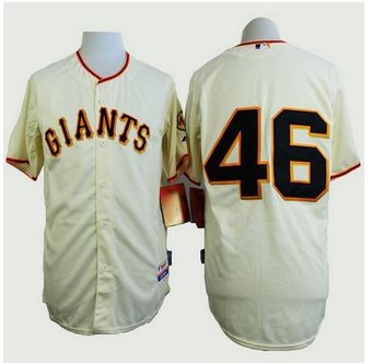 San Francisco Giants #46 Santiago Casilla Cream Home Cool Base Stitched Baseball Jersey San Francisco Giants #46 Santiago Casilla Cream Home Cool Base Stitched Baseball Jersey