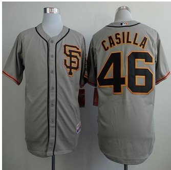 San Francisco Giants #46 Santiago Casilla Grey Road 2 Cool Base Stitched Baseball Jersey San Francisco Giants #46 Santiago Casilla Grey Road 2 Cool Base Stitched Baseball Jersey