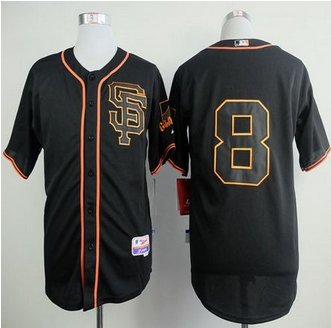 San Francisco Giants #8 Hunter Pence Black Alternate Cool Base Stitched Baseball Jersey San Francisco Giants #8 Hunter Pence Black Alternate Cool Base Stitched Baseball Jersey