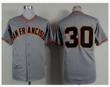 San Francisco Giants #30 Orlando Cepeda Grey(Mitchell And Ness 1962)Stitched Baseball Jersey San Francisco Giants #30 Orlando Cepeda Grey(Mitchell And Ness 1962)Stitched Baseball Jersey