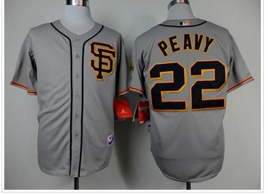San Francisco Giants #22 Jake Peavy Grey Cool Base Road 2 Baseball Jersey San Francisco Giants #22 Jake Peavy Grey Cool Base Road 2 Baseball Jersey
