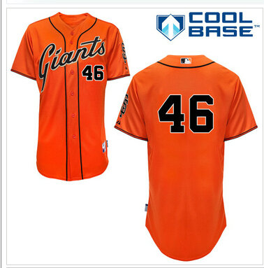 San Francisco Giants #46 Santiago Casilla Orange Alternate Cool Base Baseball Jersey San Francisco Giants #46 Santiago Casilla Orange Alternate Cool Base Baseball Jersey