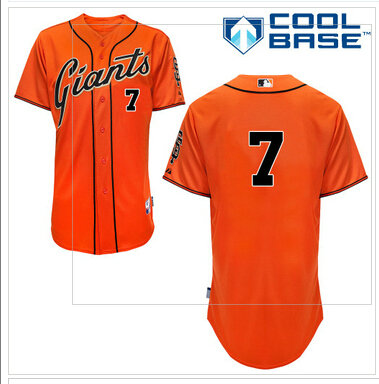 San Francisco Giants #7 Gregor Blanco Orange Alternate Cool Base Baseball Jersey San Francisco Giants #7 Gregor Blanco Orange Alternate Cool Base Baseball Jersey