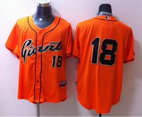 San Francisco Giants #18 Matt Cain Orange Baseball Jersey San Francisco Giants #18 Matt Cain Orange Baseball Jersey