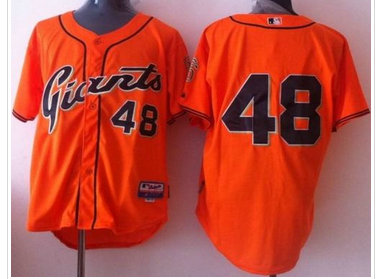 San Francisco Giants #48 Pablo Sandoval Orange Baseball Jersey San Francisco Giants #48 Pablo Sandoval Orange Baseball Jersey