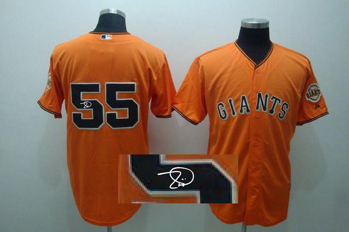 MLB San Francisco Giants 55# lincecum Orange Signed Jersey MLB San Francisco Giants 55# lincecum Orange Signed Jersey