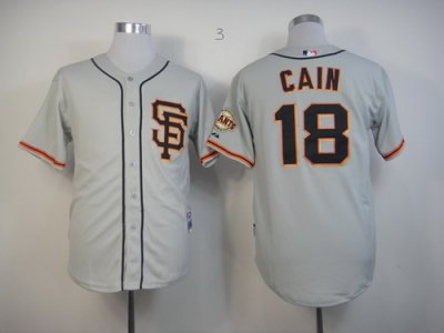 San Francisco Giants 18 Matt Cain Road Grey MLB Jerseys San Francisco Giants 18 Matt Cain Road Grey MLB Jerseys