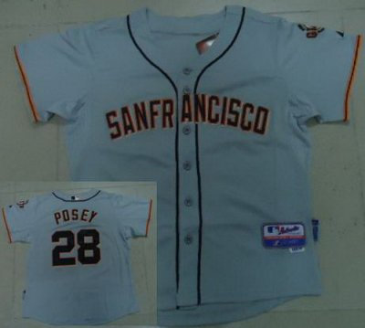 San Francisco Giants 28 Buster Posey Grey Cool Base MLB Jerseys New Style San Francisco Giants 28 Buster Posey Grey Cool Base MLB Jerseys New Style