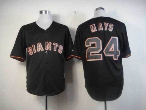 MLB San Francisco Giants 24 Willie Mays Black Fashion Jerseys MLB San Francisco Giants 24 Willie Mays Black Fashion Jerseys
