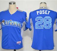 San Francisco Giants 28 Buster Posey Blue MLB Jerseys(National) San Francisco Giants 28 Buster Posey Blue MLB Jerseys(National)