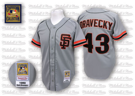 San Francisco Giants #43 Dave Dravecky 1989 Gray Throwback Jersey San Francisco Giants #43 Dave Dravecky 1989 Gray Throwback Jersey