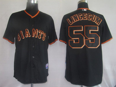 San Francisco Giants 55# lincecum Black Jerseys San Francisco Giants 55# lincecum Black Jerseys