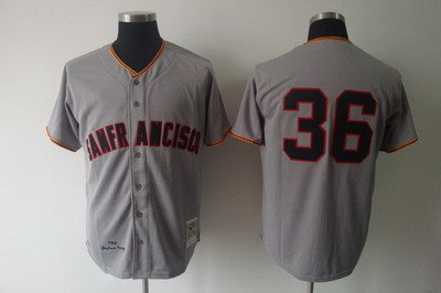 Mlb Jerseys 36# San francisco Giants Grey Jerseys throwback Mlb Jerseys 36# San francisco Giants Grey Jerseys throwback