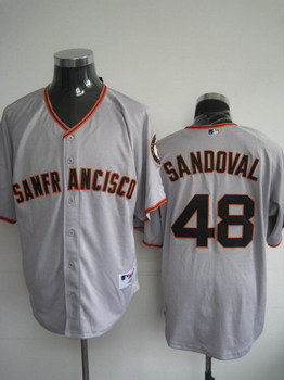 San Francisco Giants 48 Sandoval grey jersey San Francisco Giants 48 Sandoval grey jersey
