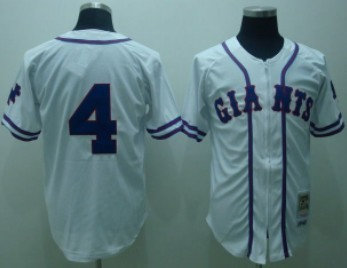 San Francisco Giants #4 Mel Ott White Throwback Jersey San Francisco Giants #4 Mel Ott White Throwback Jersey