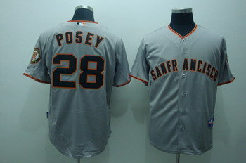 San Francisco Giants 28 Buster possey grey Jerseys San Francisco Giants 28 Buster possey grey Jerseys