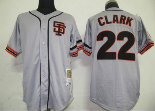 MLB Jerseys San Francisco Giants 22 Clark Grey M&N MLB Jerseys San Francisco Giants 22 Clark Grey M&N