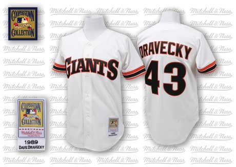 San Francisco Giants #43 Darvecky White Throwback Jersey San Francisco Giants #43 Darvecky White Throwback Jersey