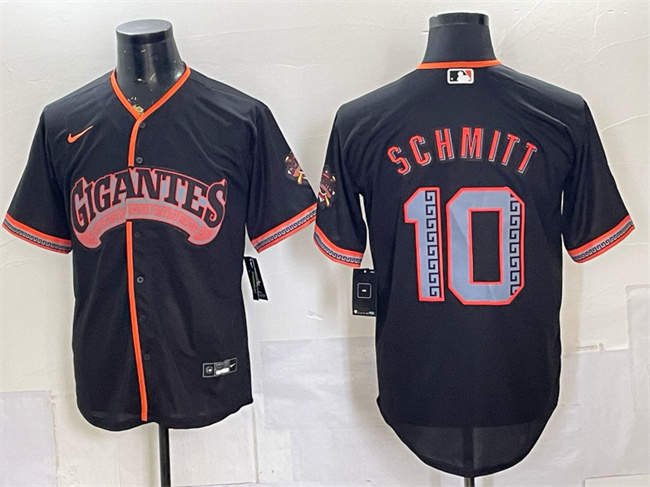 Men's San Francisco Giants #10 Casey Schmitt Black 2026 Alternate Stadium Stitched Baseball Jersey