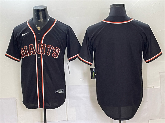 Men's San Francisco Giants Blank 2026 Fashion Replica Black Out Stitched Baseball Jersey Men's San Francisco Giants Blank 2026 Fashion Replica Black Out Stitched Baseball Jersey