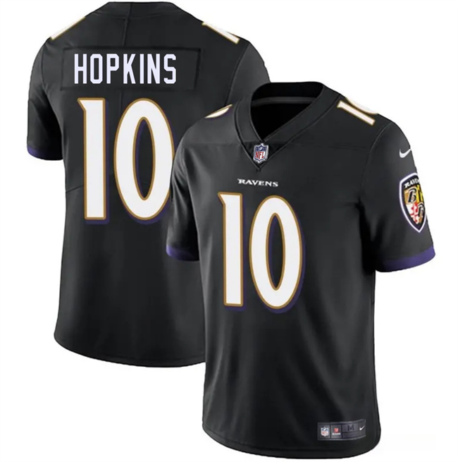 Men's Baltimore Ravens #10 DeAndre Hopkins Black Vapor Limited Football Jersey Men's Baltimore Ravens #10 DeAndre Hopkins Black Vapor Limited Football Jersey