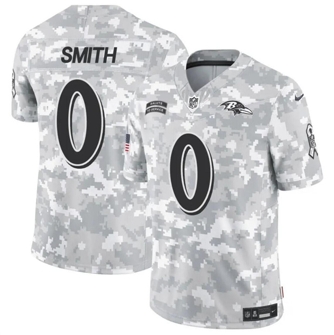 Men's Baltimore Ravens #0 Roquan Smith 2024 F.U.S.E Arctic Camo Salute To Service Limited Stitched Football Jersey Men's Baltimore Ravens #0 Roquan Smith 2024 F.U.S.E Arctic Camo Salute To Service Limited Stitched Football Jersey