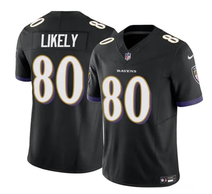Men's Baltimore Ravens #80 Isaiah Likely Black 2023 F.U.S.E. Vapor Limited Football Jersey Men's Baltimore Ravens #80 Isaiah Likely Black 2023 F.U.S.E. Vapor Limited Football Jersey