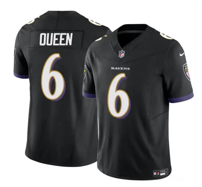 Men's Baltimore Ravens #6 Patrick Queen Black 2023 F.U.S.E. Vapor Limited Football Jersey Men's Baltimore Ravens #6 Patrick Queen Black 2023 F.U.S.E. Vapor Limited Football Jersey