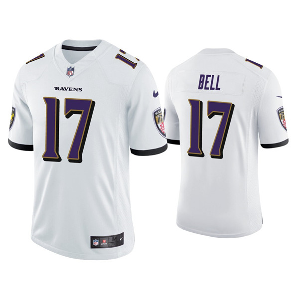 Men's Ravens #17 Le'Veon Bell Ravens Vapor Limited White Jersey Men's Ravens #17 Le'Veon Bell Ravens Vapor Limited White Jersey