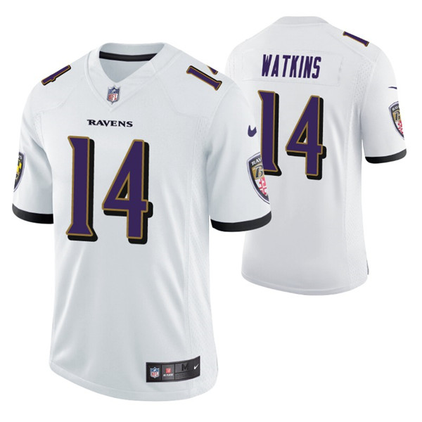 Men's Baltimore Ravens Sammy Watkins #14 White Vapor Limited Jersey Men's Baltimore Ravens Sammy Watkins #14 White Vapor Limited Jersey