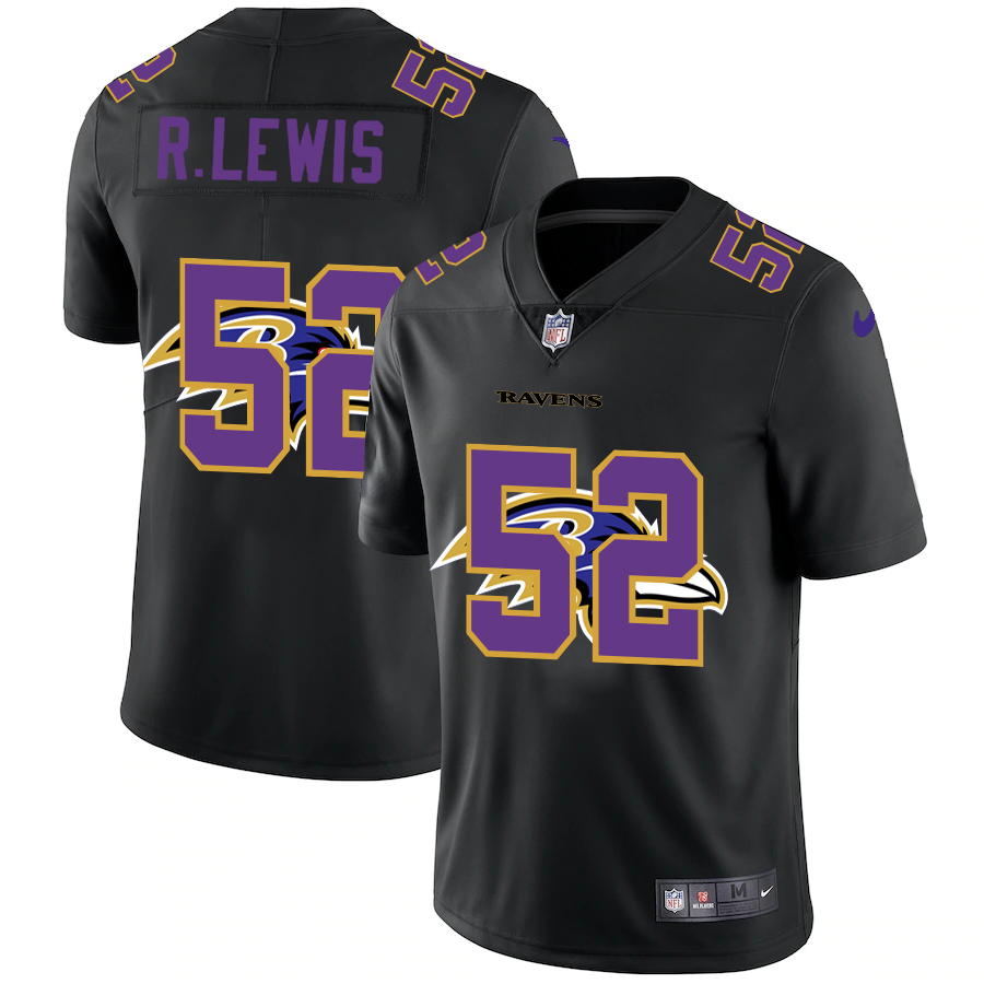 Baltimore Ravens #52 Ray Lewis Men's Nike Team Logo Dual Overlap Limited NFL Jersey Black Baltimore Ravens #52 Ray Lewis Men's Nike Team Logo Dual Overlap Limited NFL Jersey Black