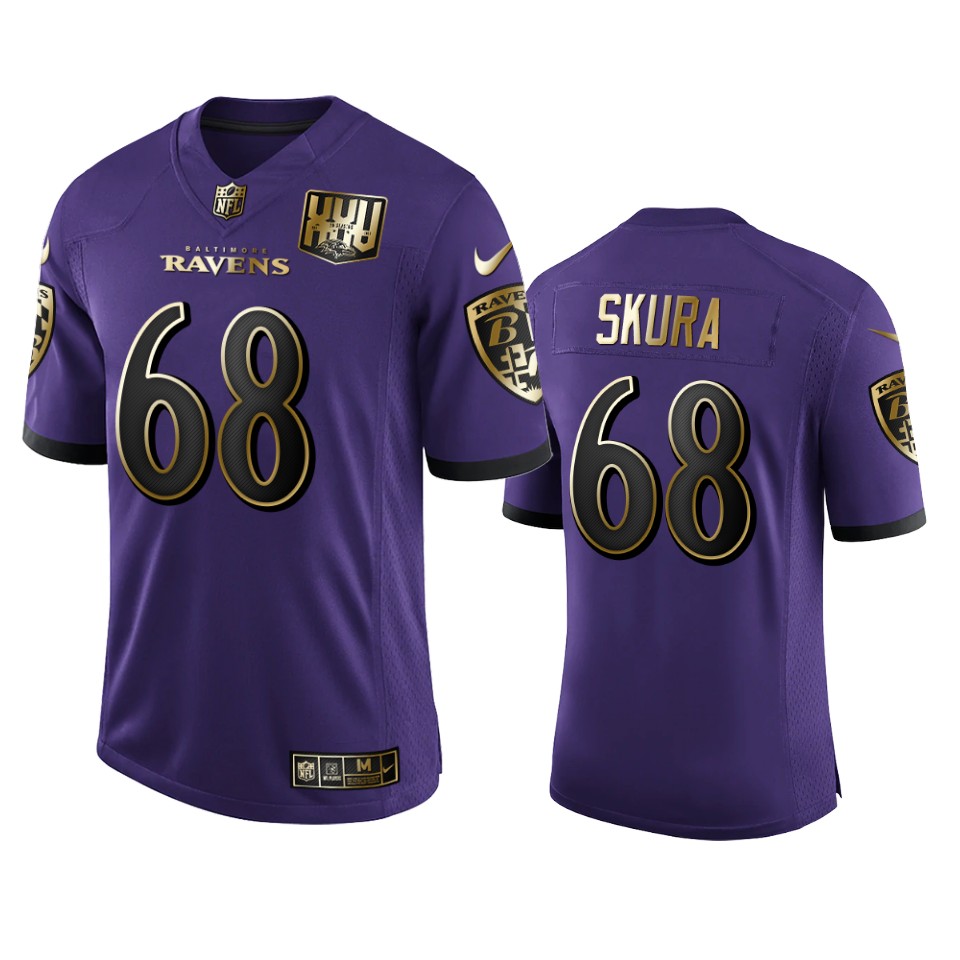 Baltimore Ravens #68 Matt Skura Men's Nike Purple Team 25th Season Golden Limited NFL Jersey Baltimore Ravens #68 Matt Skura Men's Nike Purple Team 25th Season Golden Limited NFL Jersey