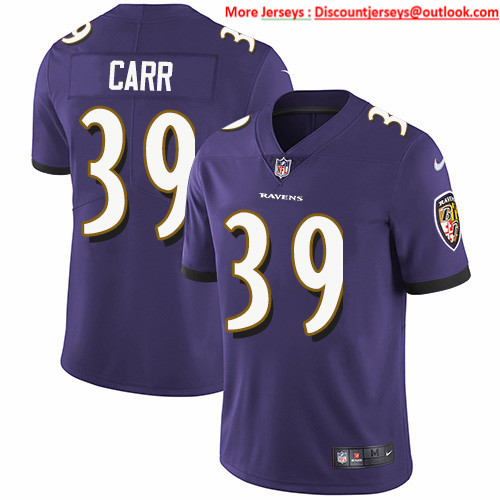 Nike Ravens #39 Brandon Carr Purple Team Color Men's Stitched NFL Vapor Untouchable Limited Jersey